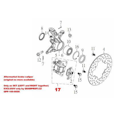 CALIPER ASSY LEFT and RIGHT FRONT SMC MAX 700 720 750 850