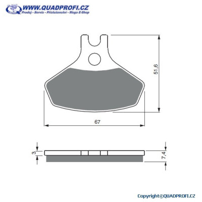 Brake Pads Goldfren K5 for CanAm DS 450