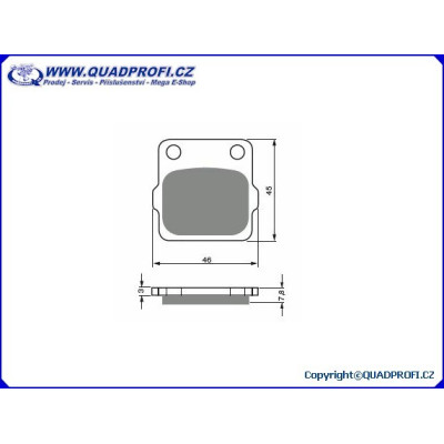 Brake Pads Goldfren K5 for Yamaha Grizzly 660