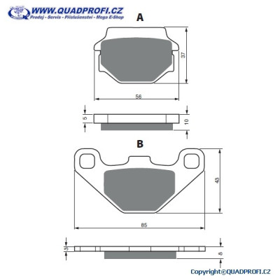 Brake Pads Goldfren K5 for SMC Tomahawk Titan Ram Razeer Bronco 170 200 250 300 500 520