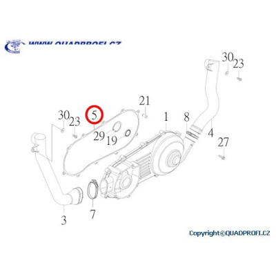 GASKET CRANKCASE COVER - 15481-JOW-00