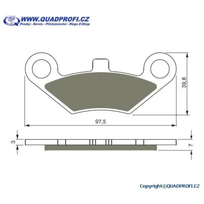 Bremsbeläge Goldfren K5 für CFMoto 500 520 625 800