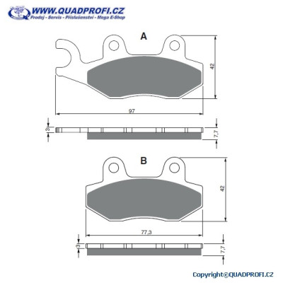 Brake Pads Goldfren K5 for Kawasaki Bruteforce 750