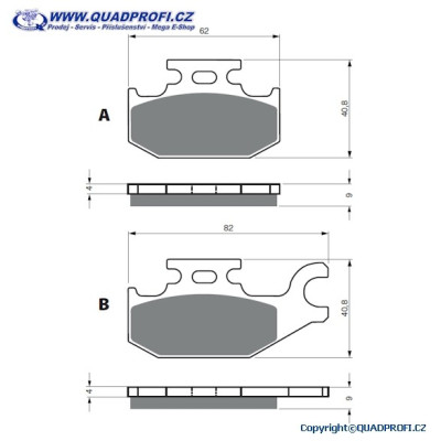 Brake Pads Goldfren S33 Offroad for Suzuki Kingquad 700 750