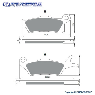 Brake Pads Goldfren S33 Offroad for CanAm G2 570 650 800 1000 Mod 2012-
