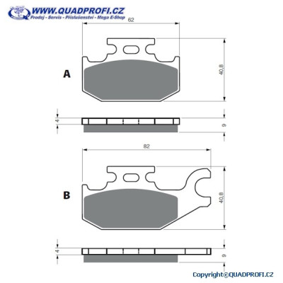 Brake Pads Goldfren S33 Offroad for CanAm G1 500 650 800 Mod 2008-2011